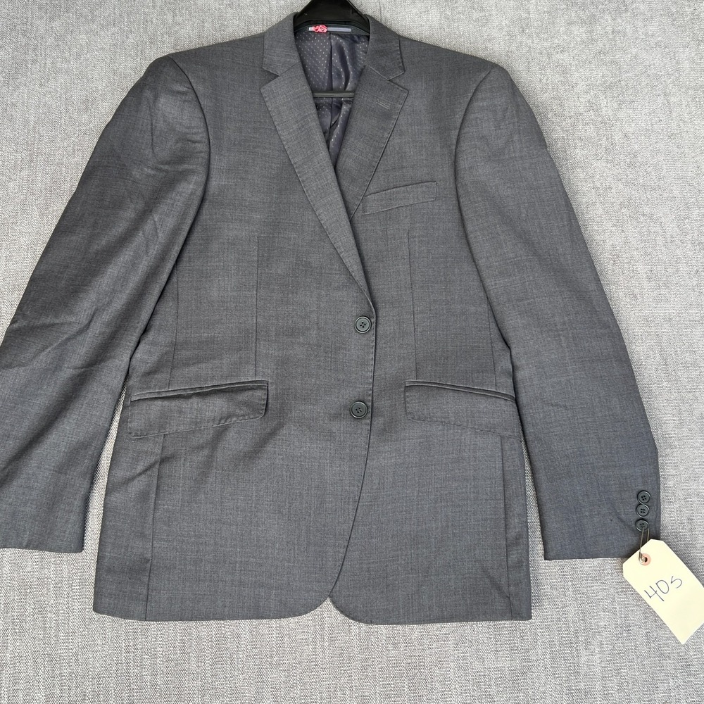 Mantoni Blazer Jacket Men 40S Gray Virgin Wool Wrinkle Resistant Single Breasted